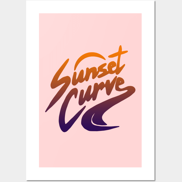 sunset curve Wall Art by yazriltri_dsgn